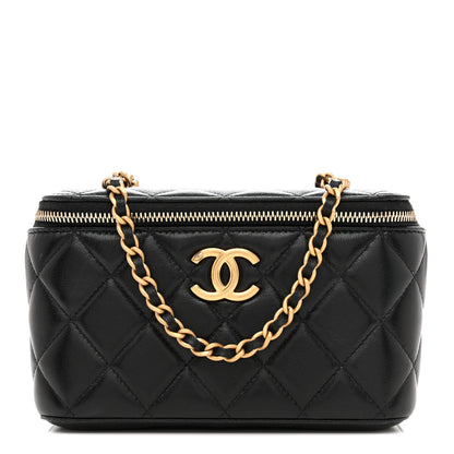 Chanel Lambskin Quilted Small CC Vanity Case Black 1 of 14