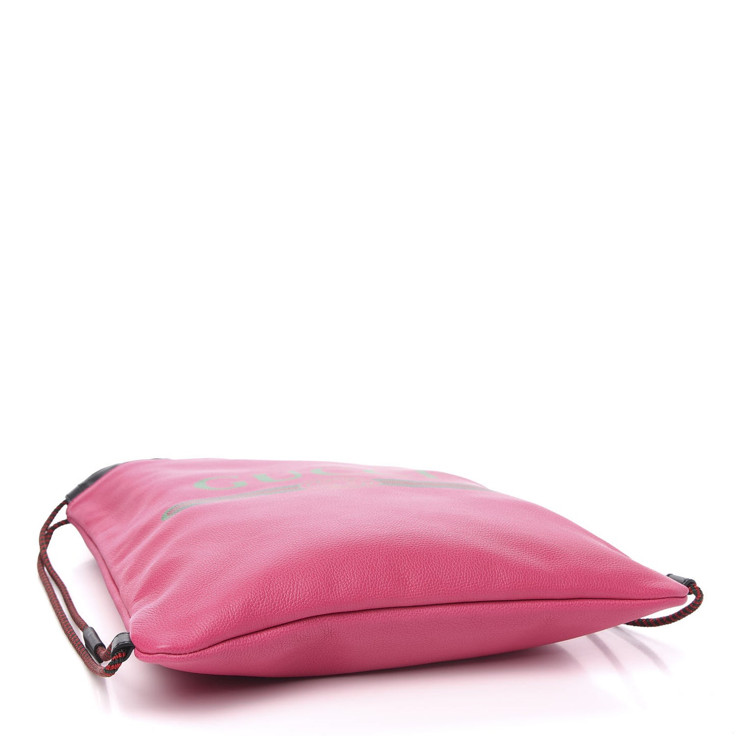 Grained Calfskin Logo Drawstring Backpack Box Pink Green Black