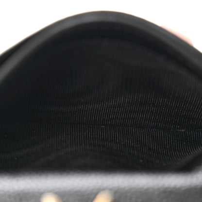 Saint Laurent Grain De Poudre Uptown Monogram Card Case Black 6 of 10