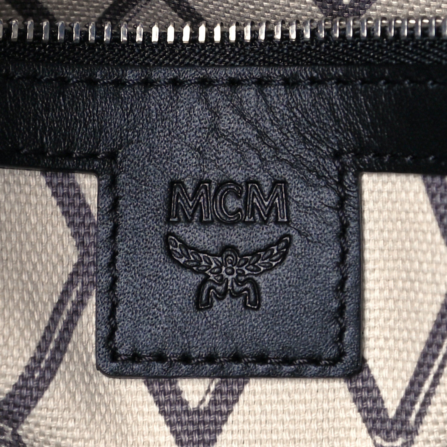 MCM Visetos Toni Shopper Tote Black 6 of 10