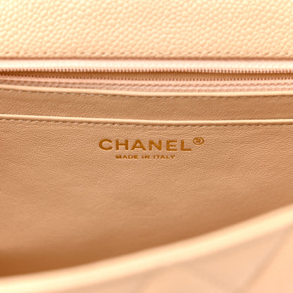 Chanel Caviar Quilted Jumbo Single Flap Beige Clair 6 of 15