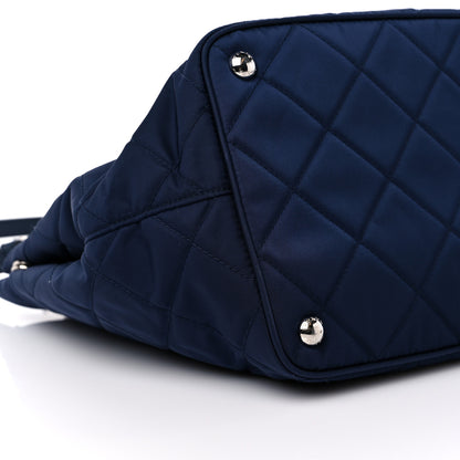 Prada Nylon Tessuto Impuntu Quilted Shoulder Bag Baltico 6 of 7