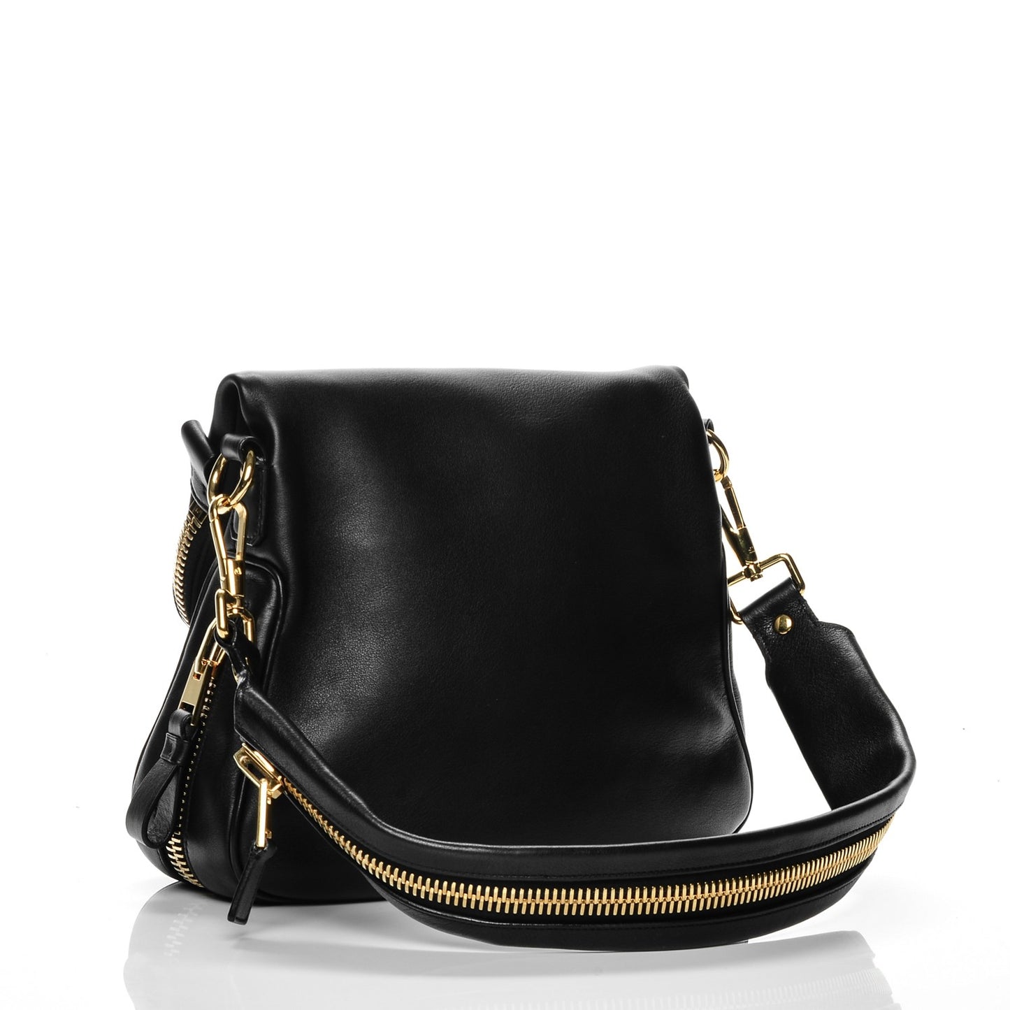 Calfskin Medium Jennifer Crossbody Bag Black