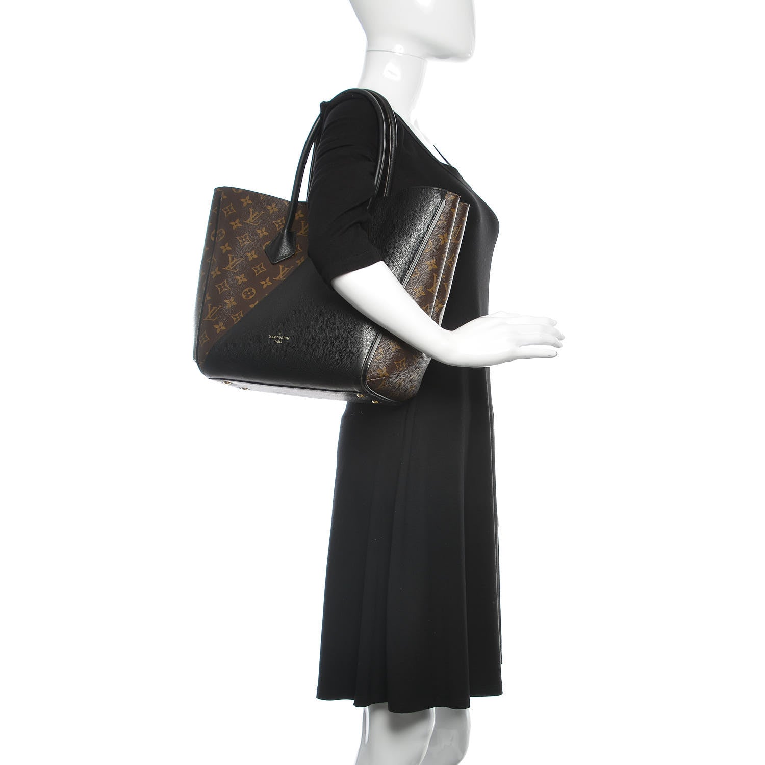 Louis Vuitton Calfskin Monogram Kimono Tote Black 2 of 19