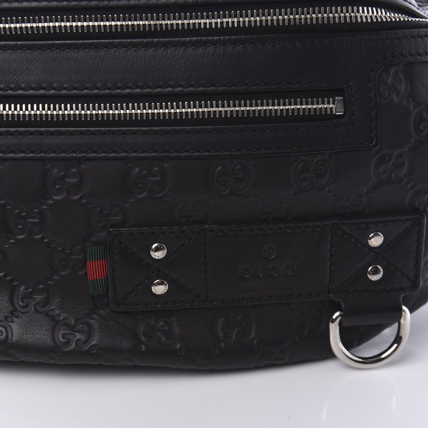 Gucci Guccissima Web Belt Bag Black 10 of 10