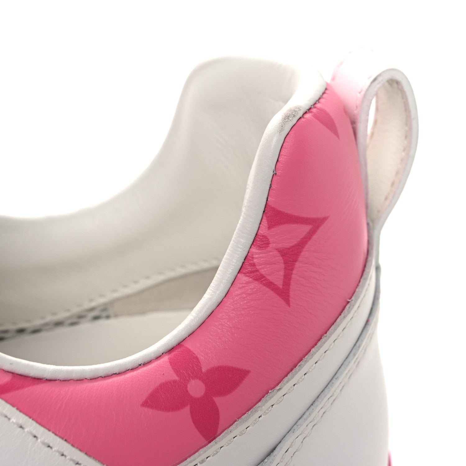 Louis Vuitton Calfskin Monogram Run Away Sneakers 38.5 White Pink 13 of 14