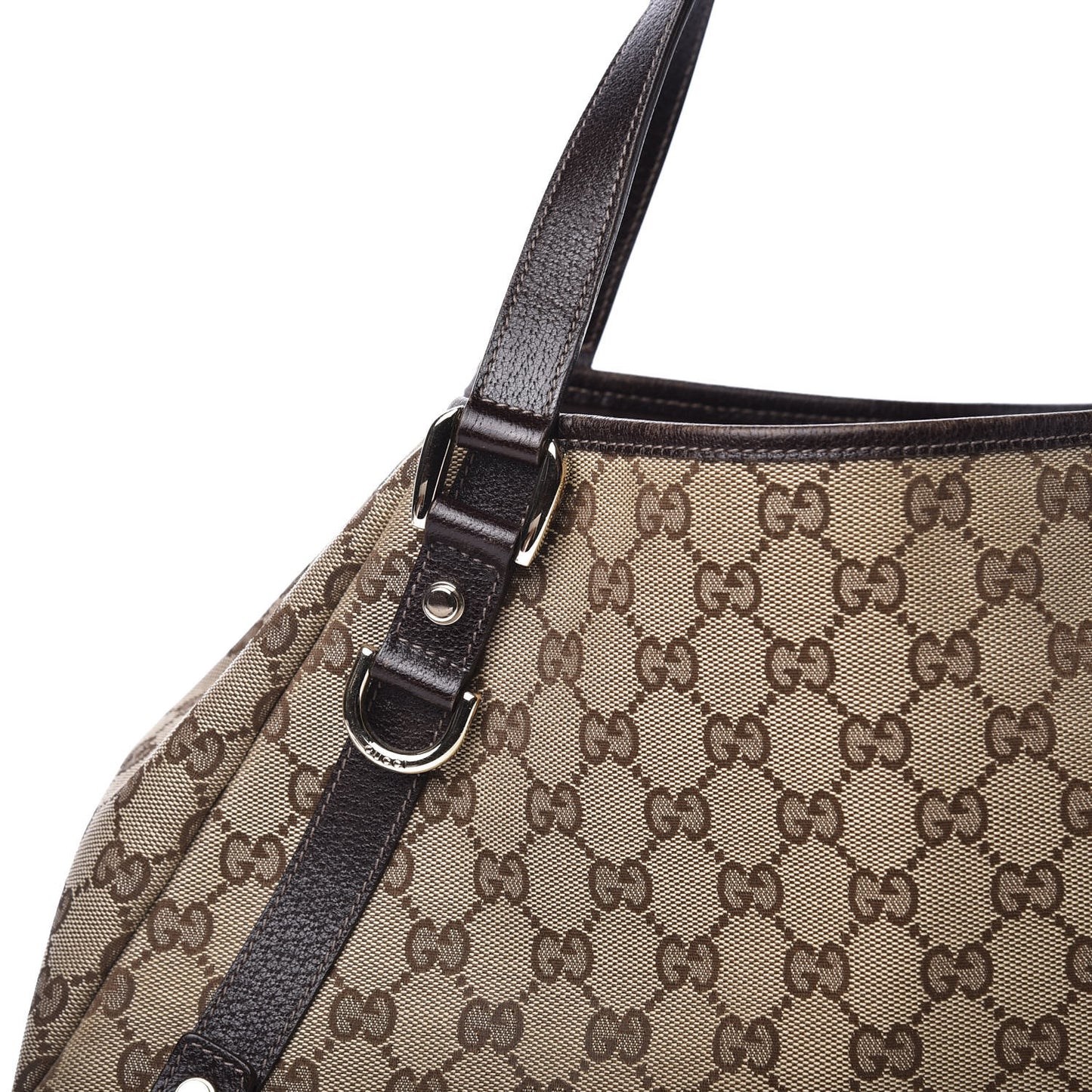 Monogram Medium Abbey Shoulder Bag Dark Brown