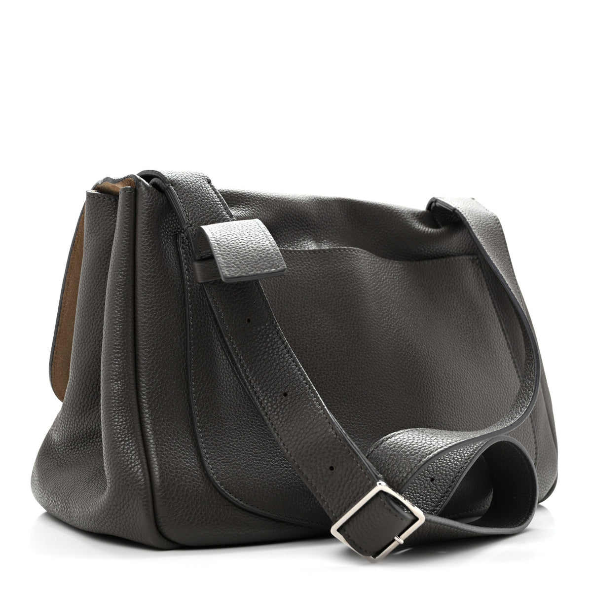 Calfskin Small Mail Bag Ash Grey