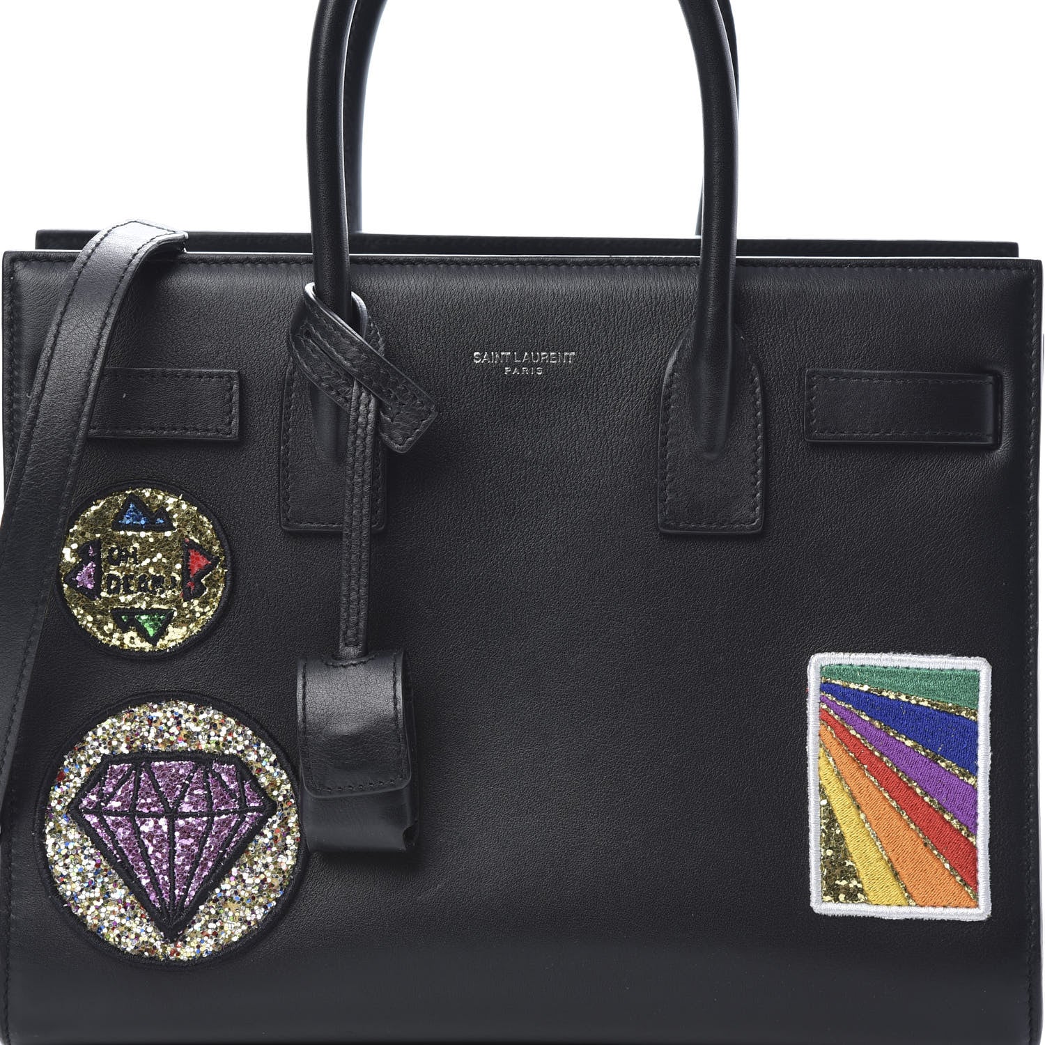 Saint Laurent Calfskin Patchwork Baby Sac De Jour Black Multi 8 of 19