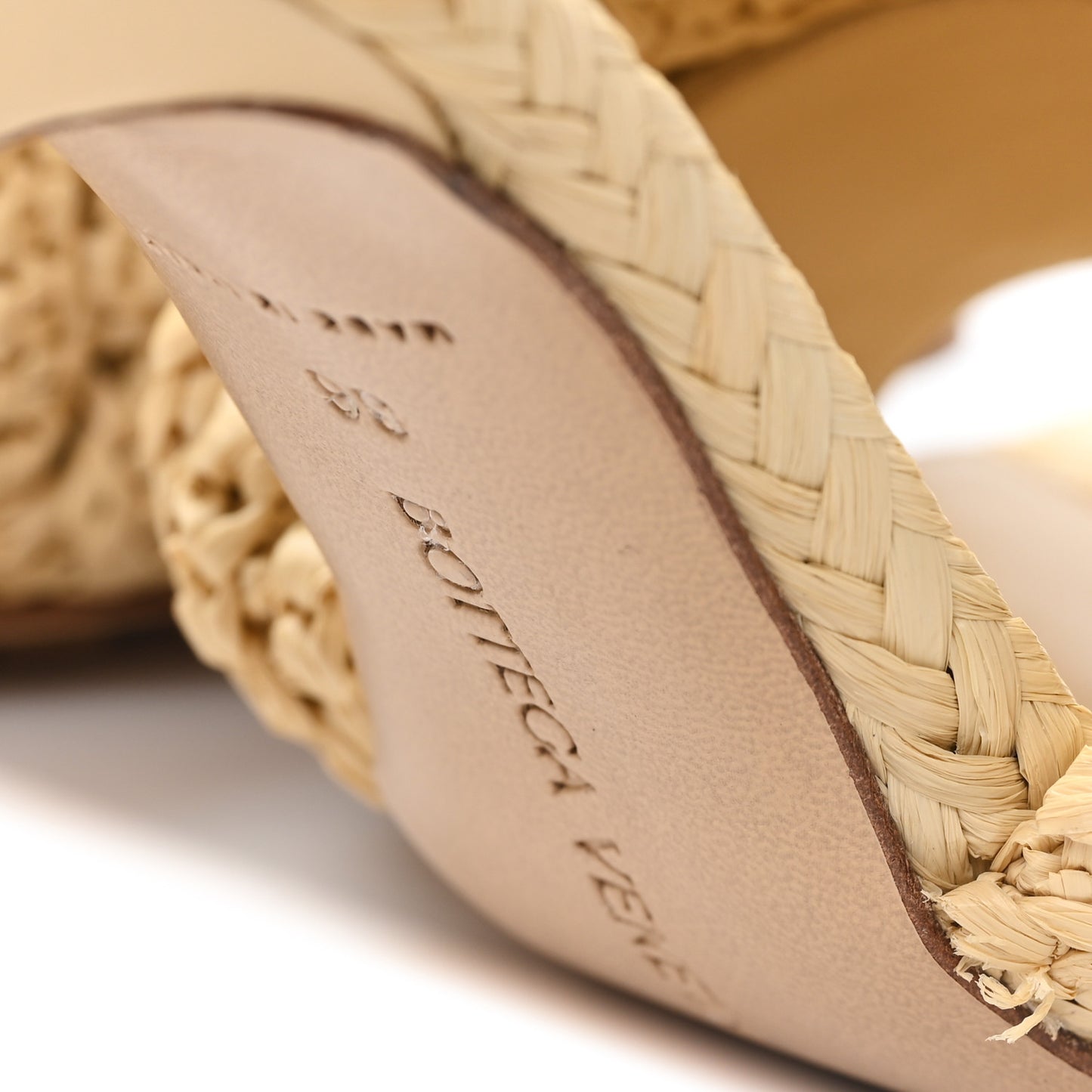 Raffia Intrecciato Lido Mule 90 Sandals 36 Cane Sugar