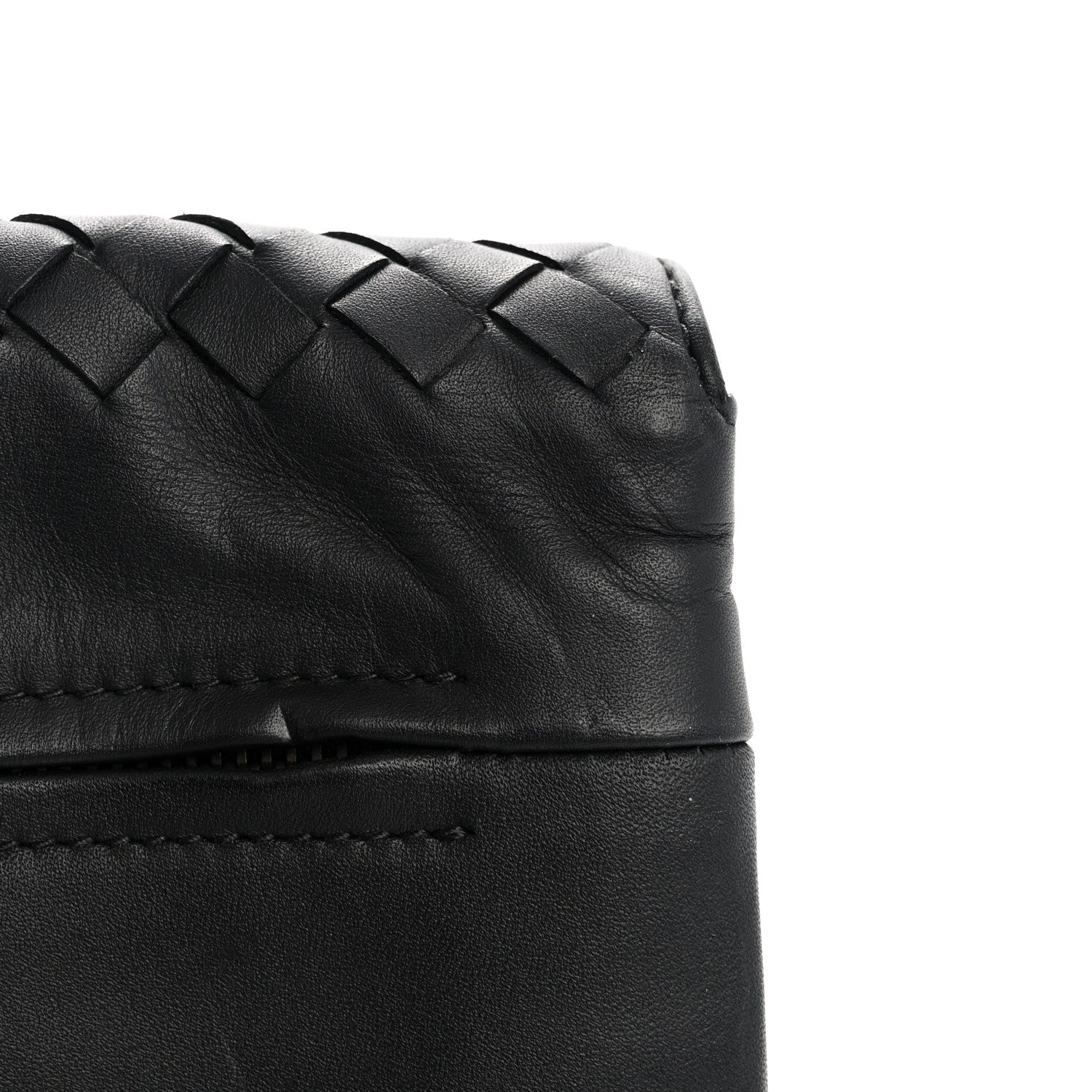 Bottega Veneta Nappa Intrecciato Flap Pouch Black 12 of 14