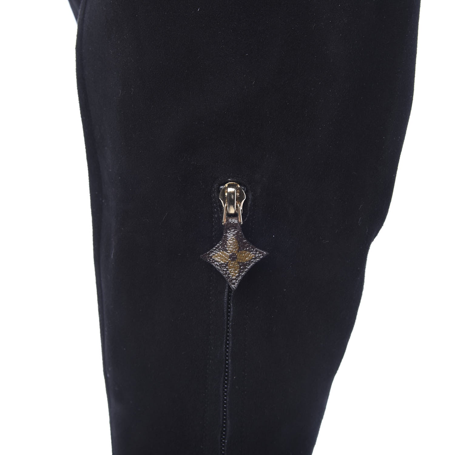 Louis Vuitton Suede Skyline Thigh High Boots 37.5 Black 7 of 9