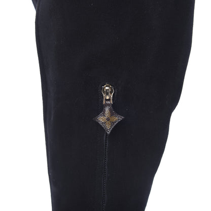 Louis Vuitton Suede Skyline Thigh High Boots 37.5 Black 7 of 9