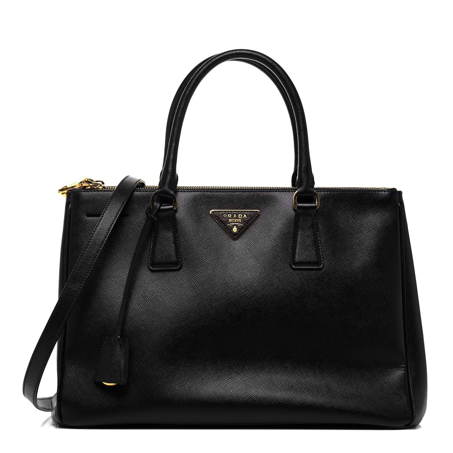 Prada Saffiano Medium Galleria Double Zip Tote Black 1 of 9