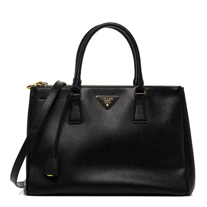 Prada Saffiano Medium Galleria Double Zip Tote Black 1 of 9