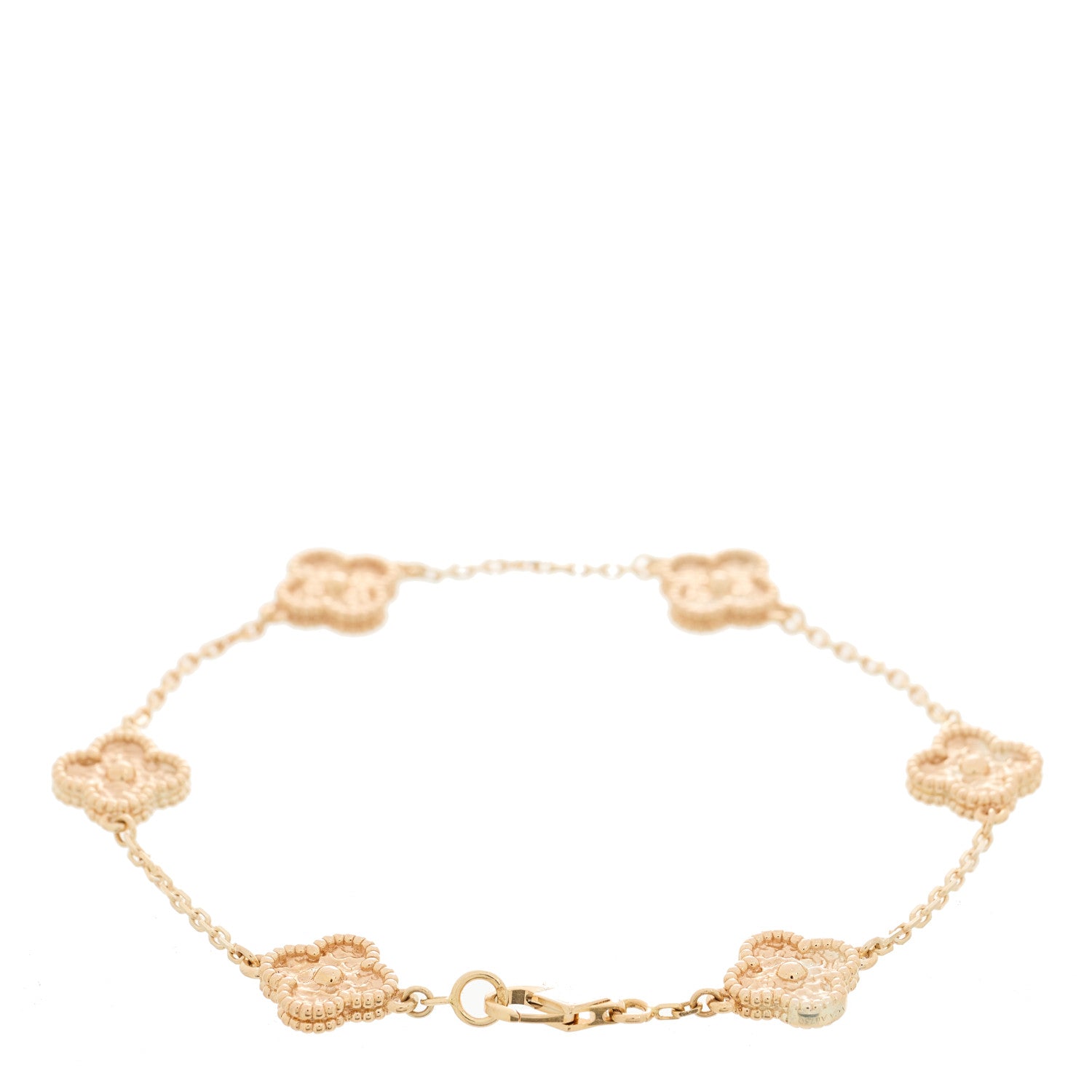 Van Cleef & Arpels 18K Rose Gold 6 Motifs Sweet Alhambra Bracelet 2 of 5