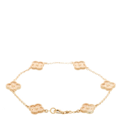 Van Cleef & Arpels 18K Rose Gold 6 Motifs Sweet Alhambra Bracelet 2 of 5