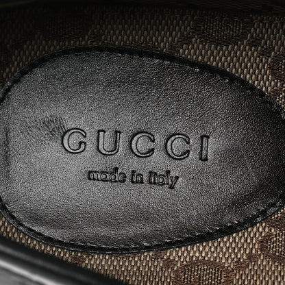 Gucci Betis Glamour Calfskin Womens Horsebit Loafers 37.5 Black 9 of 12
