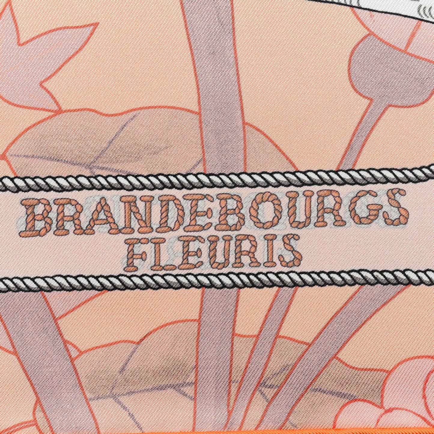 Silk Brandebourgs Scarf 90 Abricot