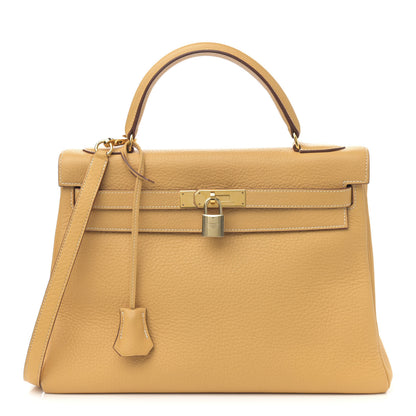 Hermes Taurillon Clemence Kelly Retourne 32 Sable 1 of 19