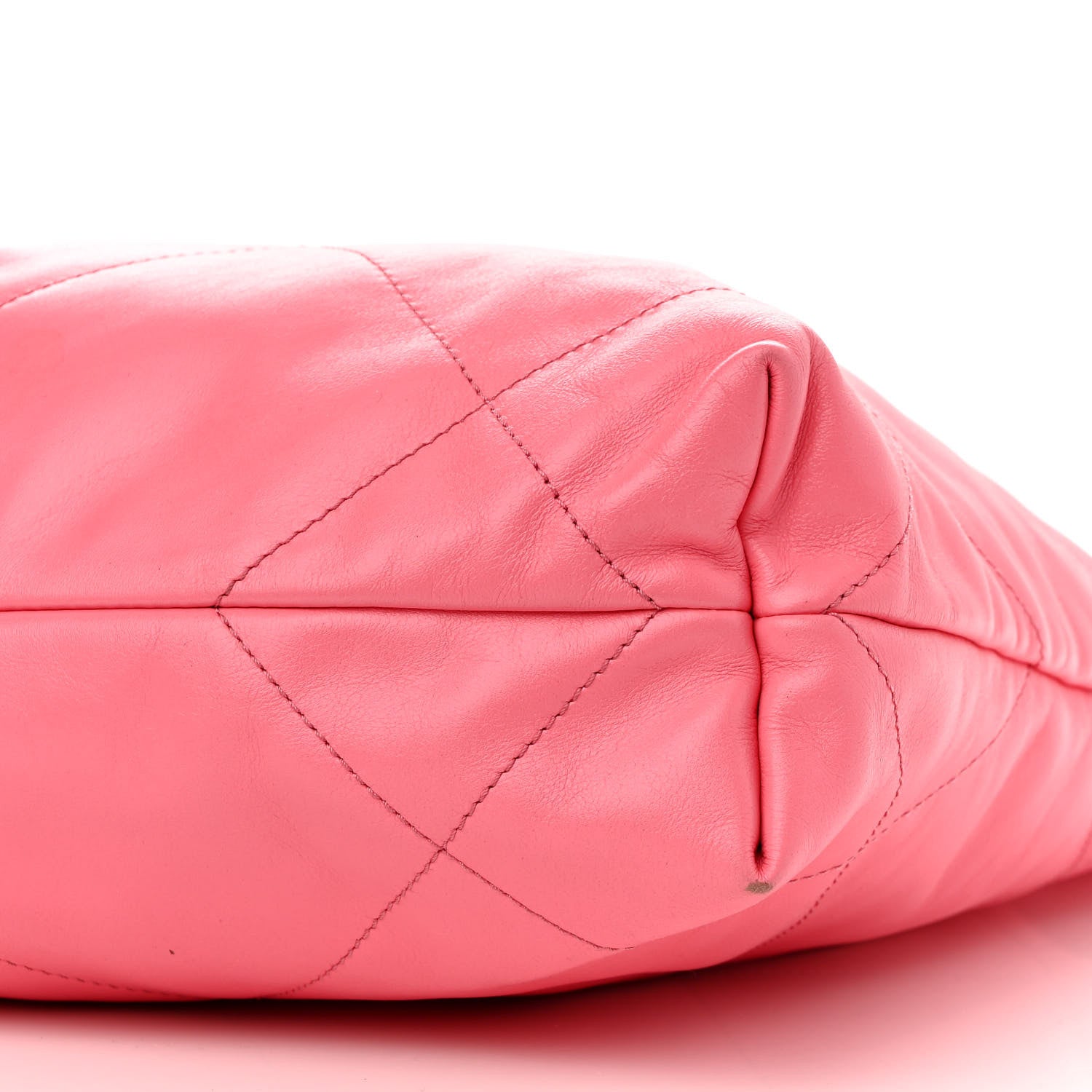 Chanel Shiny Calfskin Quilted Small Chanel 22 Coral Pink 11 of 12