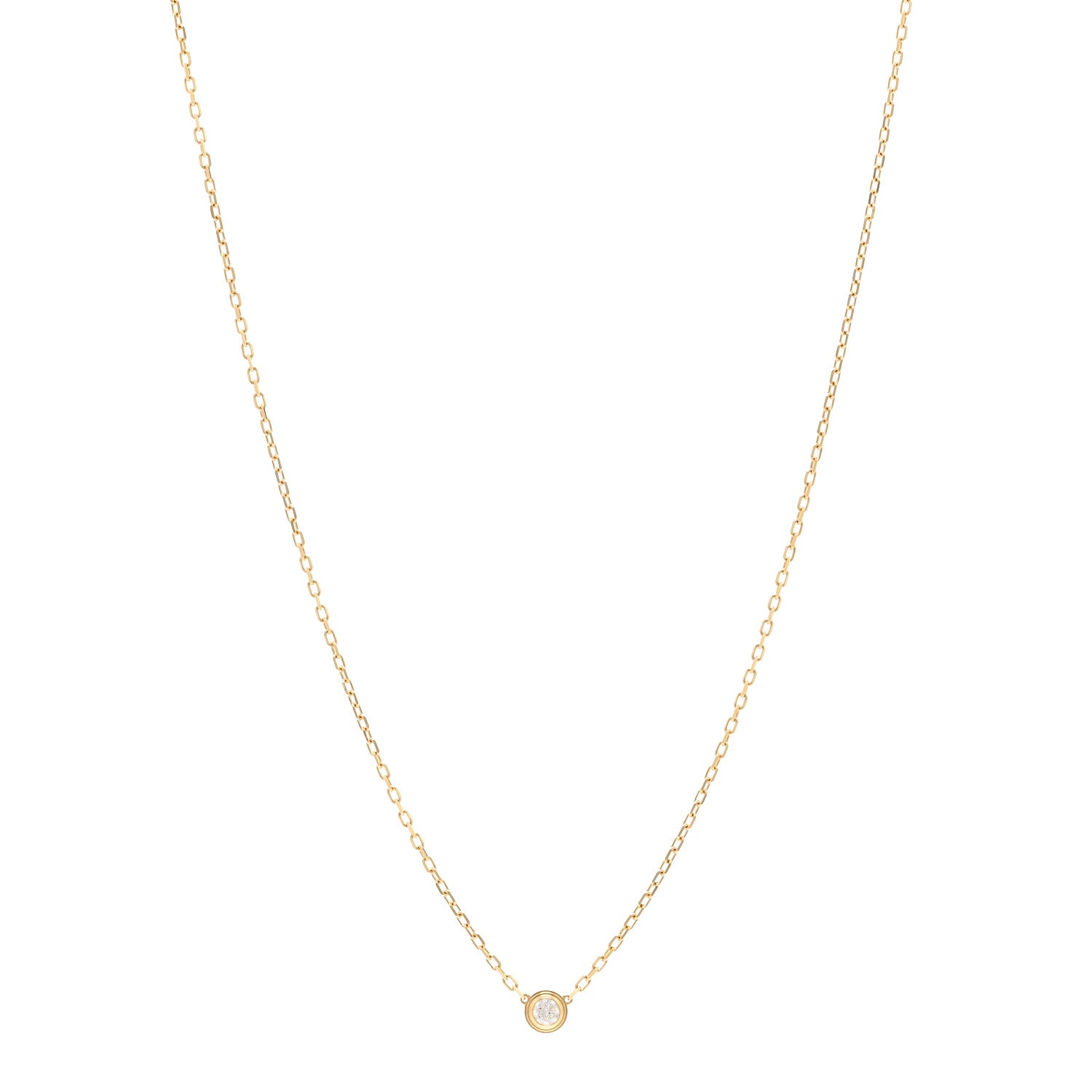 Cartier 18K Yellow Gold Diamond SM D'Amour Pendant Necklace 1 of 5