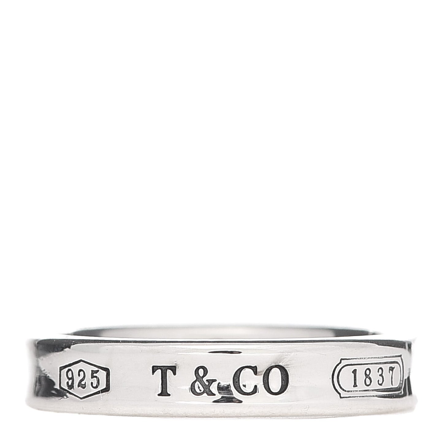 Sterling Silver Narrow 1837 Band Ring 52 6