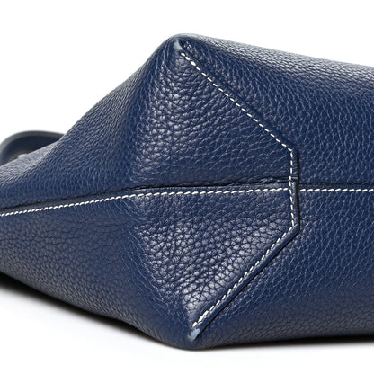 Hermes Taurillon Clemence Double Sens 36 Reversible Tote Bleu Sapphire Bleu Izmir 7 of 14