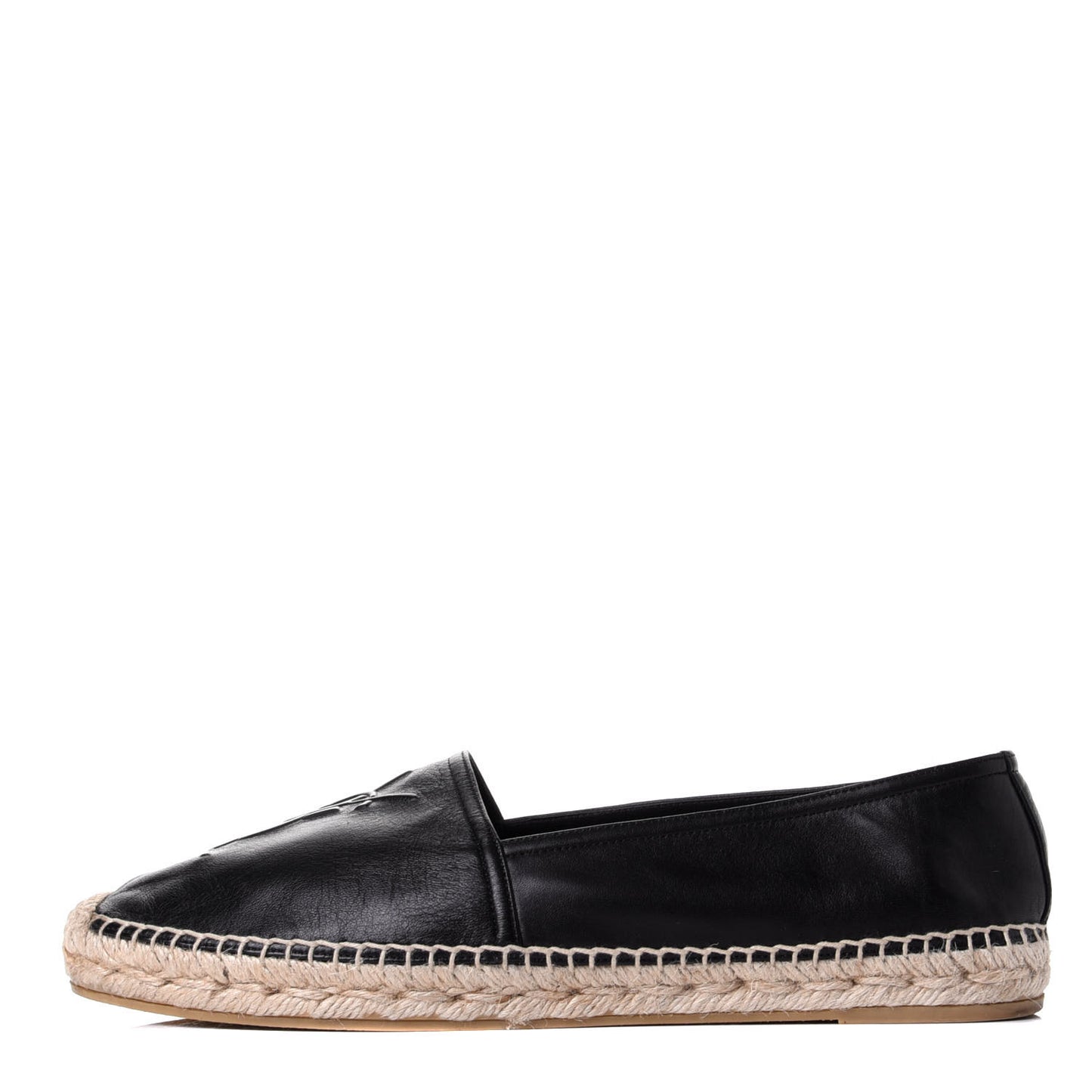 Lambskin Monogram Espadrilles 41 Black