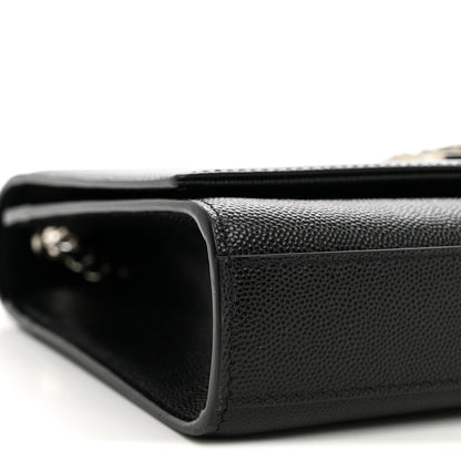 Saint Laurent Grain De Poudre Medium Classic Monogram Kate Tassel Satchel Black 7 of 8
