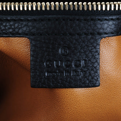 Gucci Calf Hair Leopard Print Large Bamboo Shopper Tote Tobacco 6 of 7