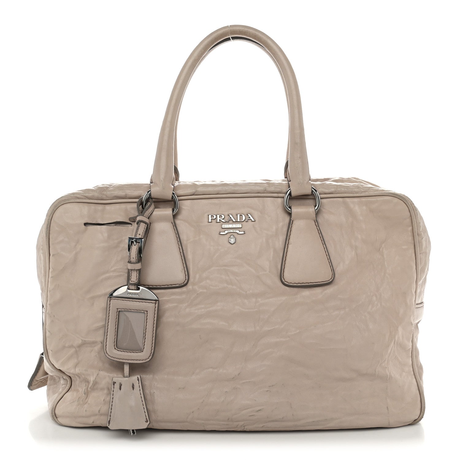 Prada Nappa Antik Bauletto Satchel Argilla 1 of 12