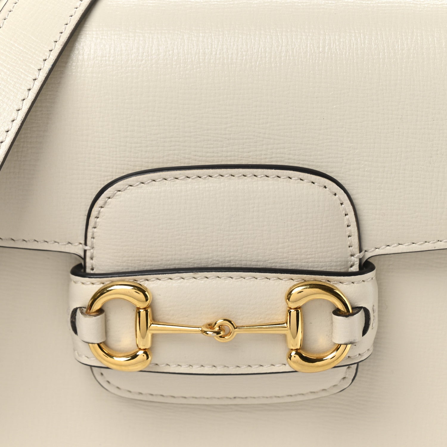 Gucci Azalea Calfskin Web Mini Horsebit 1955 Shoulder Bag Mystic White 8 of 11