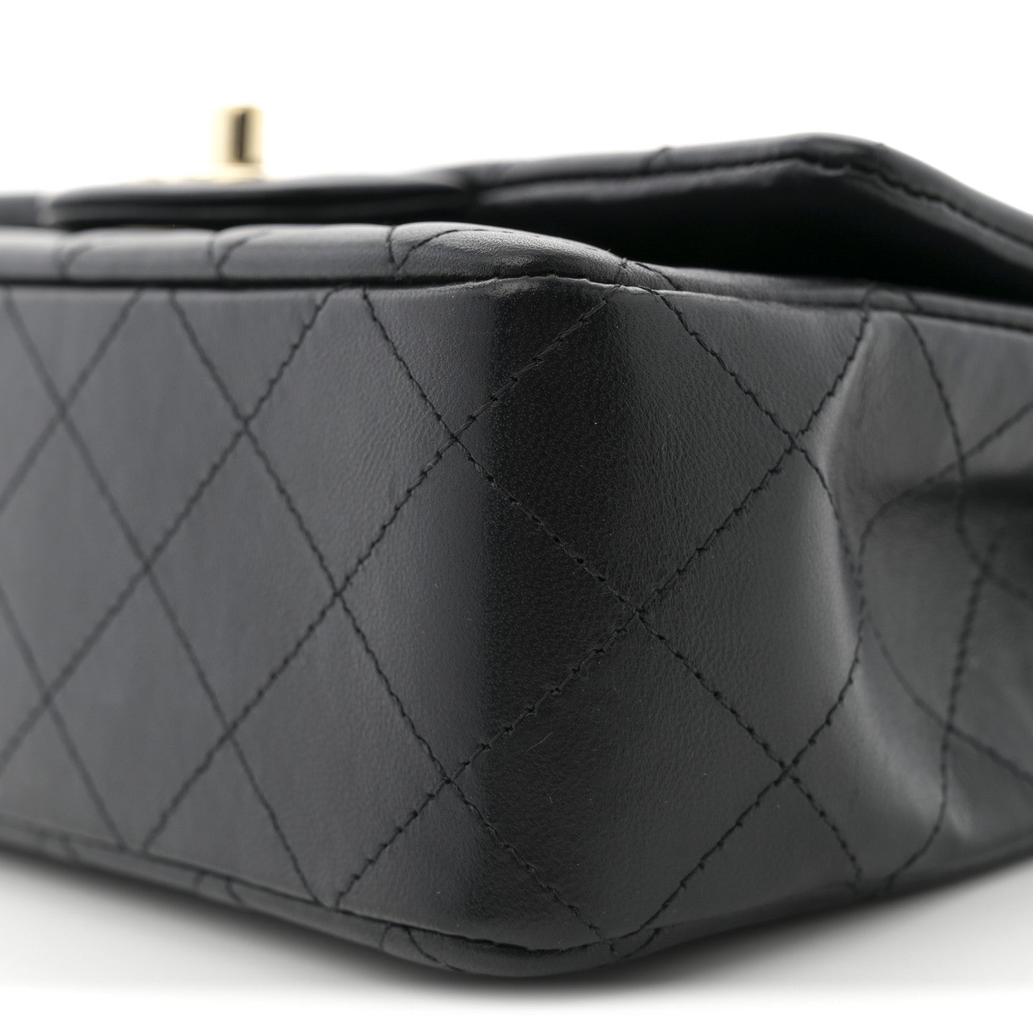 Chanel Lambskin Quilted Mini Rectangular Flap Black 10 of 11