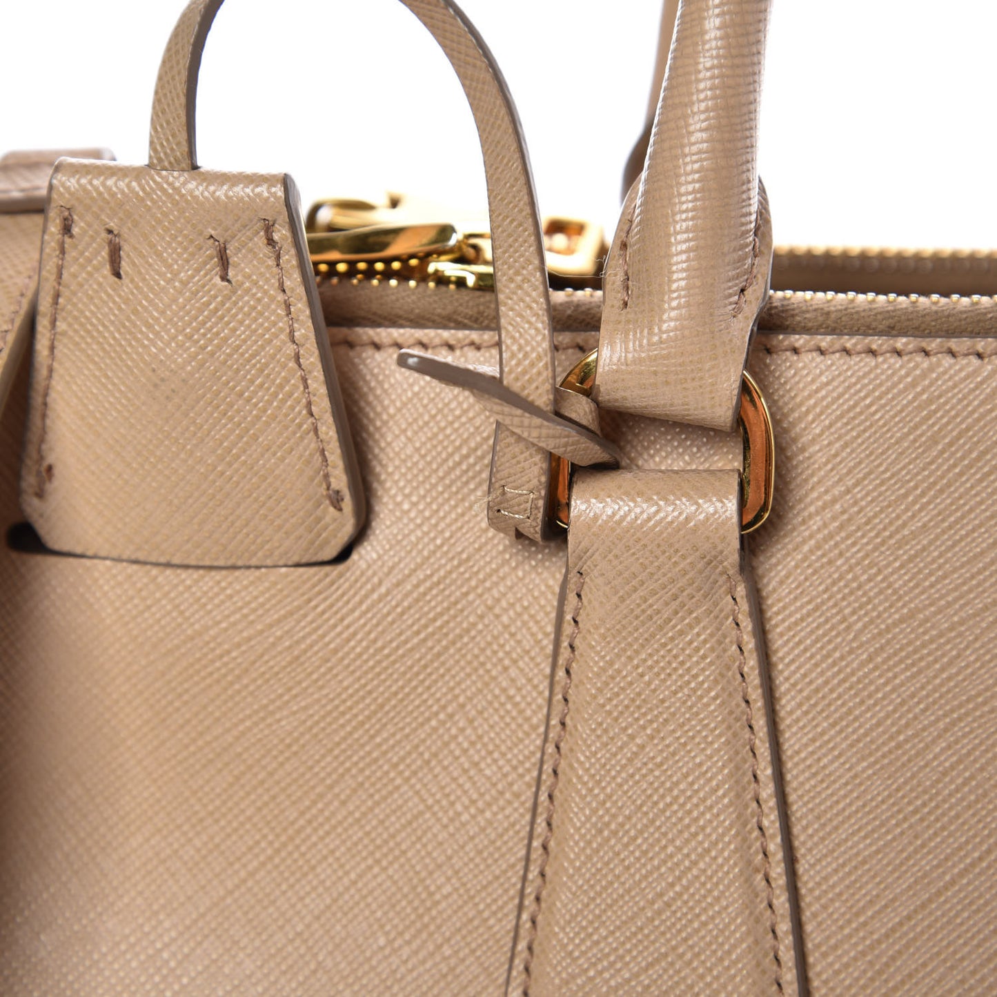 Saffiano Medium Galleria Double Zip Tote Sabbia