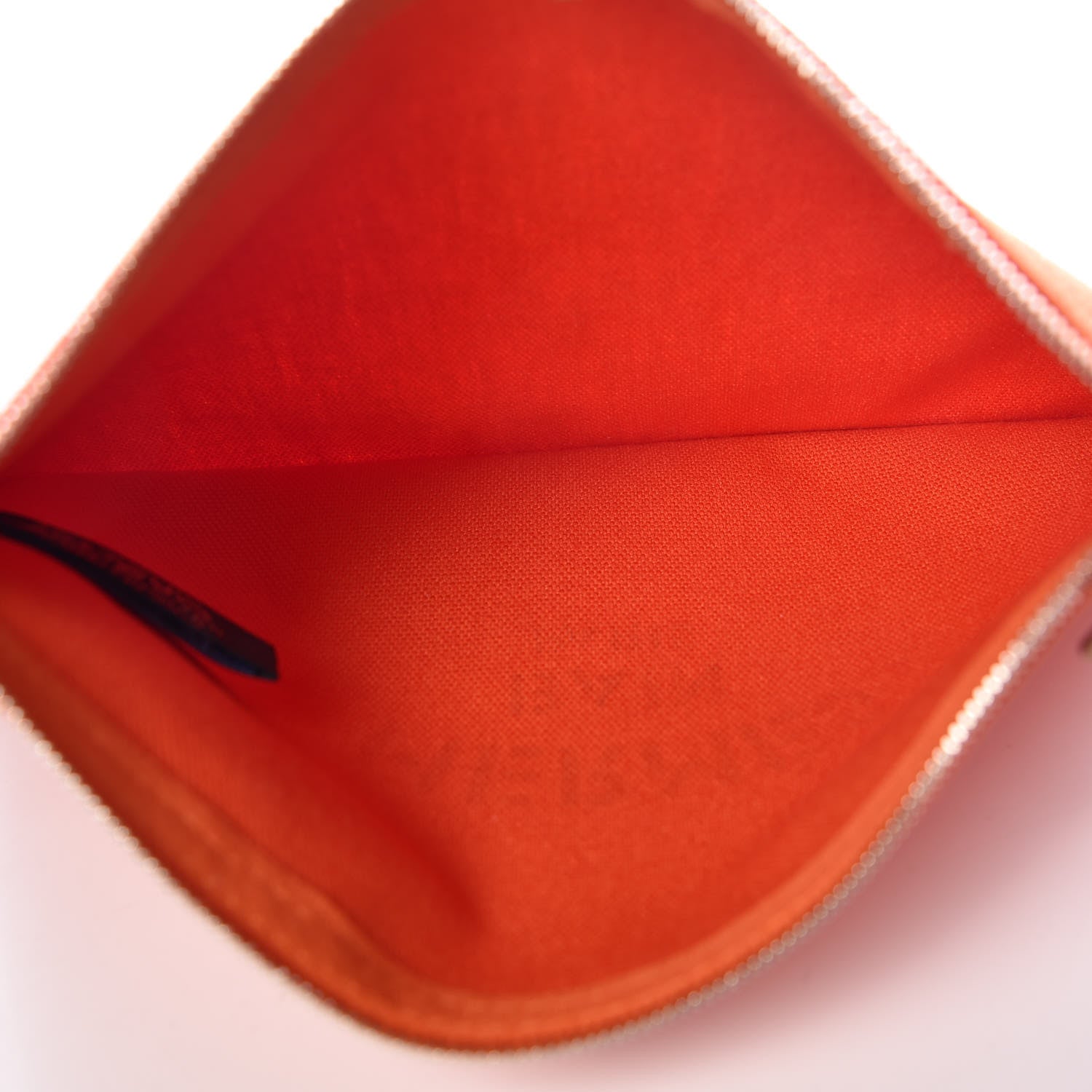 Hermes Toile Flat Yachting Pouch PM Orange 5 of 7