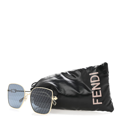Fendi Metal Square Sunglasses FE40013U Gold Brown 10 of 10