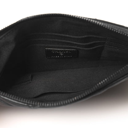Chanel Lambskin Quilted Cosmetic Case So Black 5 of 8