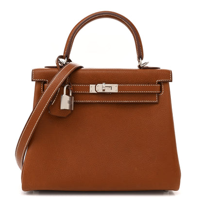 Hermes Barenia Faubourg Kelly Retourne 25 Fauve 1 of 16