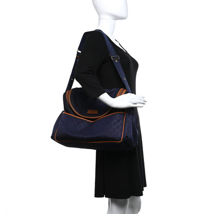 Gucci Nylon Monogram Light Diaper Bag Blue 2 of 11