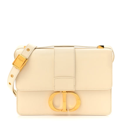 Christian Dior Grained Calfskin 30 Montaigne Flap Bag White 1 of 18