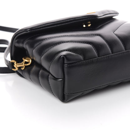 Saint Laurent Calfskin Y Quilted Monogram Toy Loulou Crossbody Bag Black 6 of 7