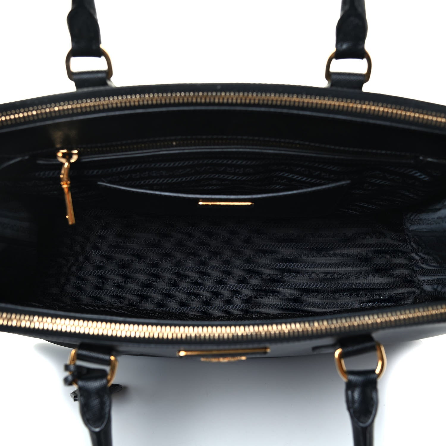 Prada Saffiano Medium Galleria Double Zip Tote Black 4 of 4