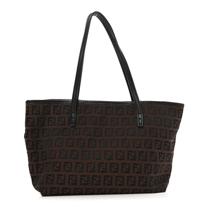 Fendi Zucchino Small Roll Tote Tobacco Moro 1 of 9