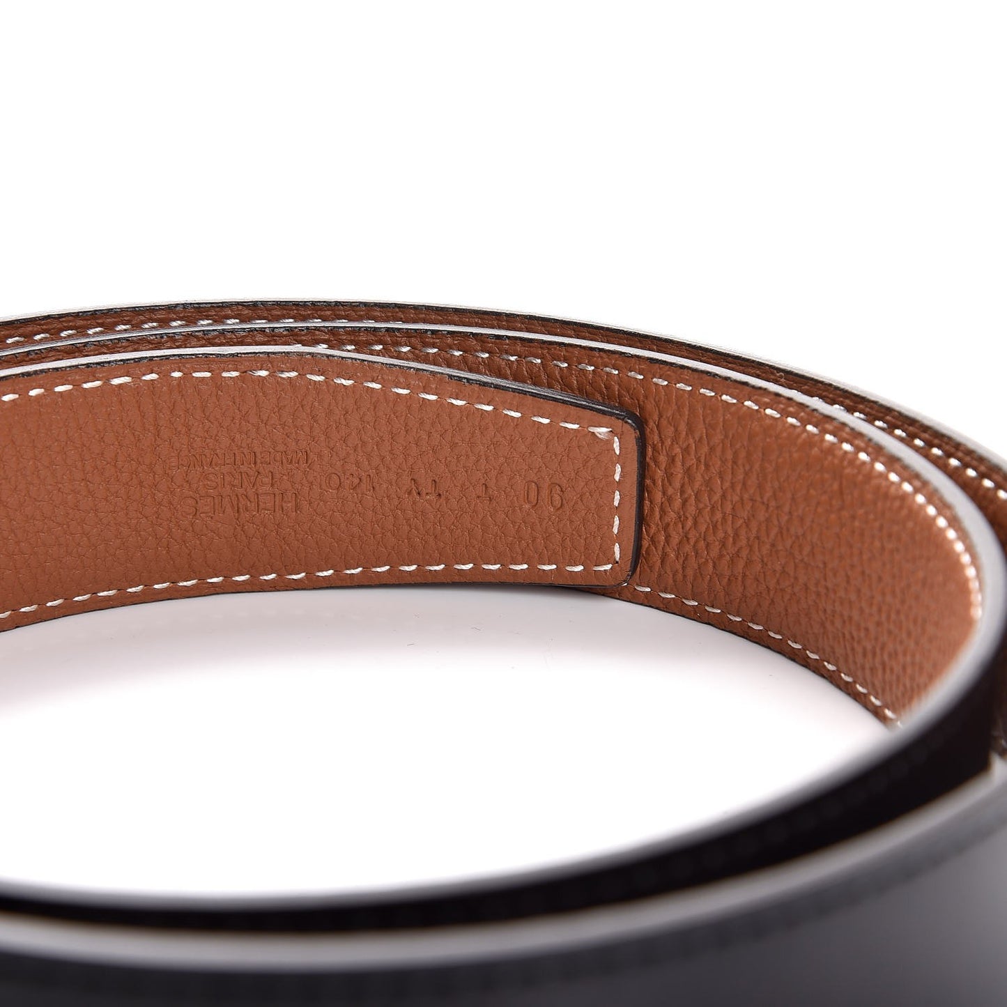 Box Togo 32mm Guilloche H Belt 90 Black Gold