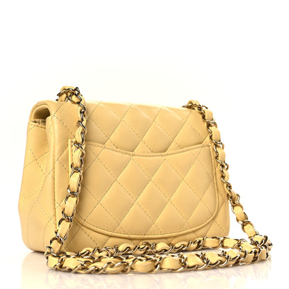 Chanel Lambskin Quilted Mini Square Flap Light Yellow 3 of 10