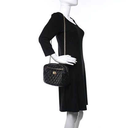 Chanel Aged Calfskin Quilted Medium Reissue Camera Case Black 3 of 9
