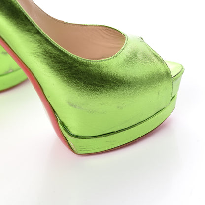 Christian Louboutin Metallizzato Palais Royal 140 Pumps 37 Dark Green 7 of 13