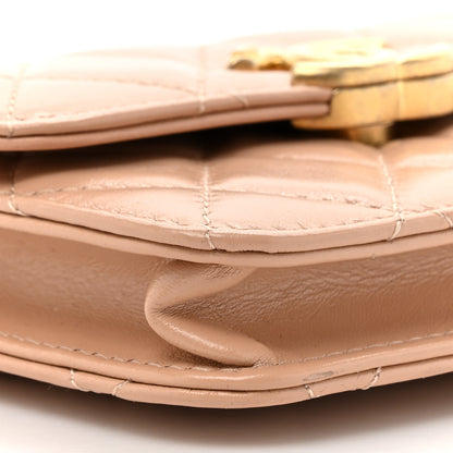 Chanel Calfskin Quilted Perfect Fit Coin Purse With Chain Beige 11 of 11