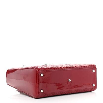Christian Dior Patent Cannage Large Lady Dior Red 4 of 10